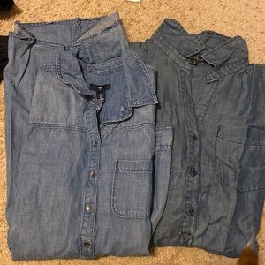 Bundle 2 pack denim dresses, Gap and Velvet Heart